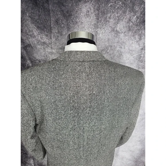 Barrington‎ Tweed Blazer Mens 40R Gray Sports Coat Jacket 2 B Silk Herringbone